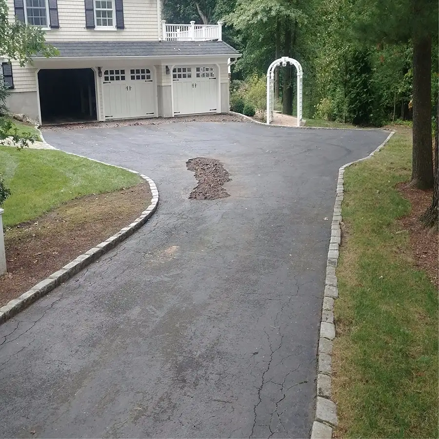Before image of an asphalt driveway, Asphalt Direct Paving, Morris County, Somerset County, NJ.