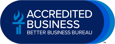 Better Business Bureau Accredited Business logo.